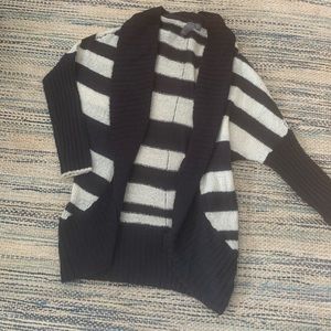 Navy Striped Cardigan
